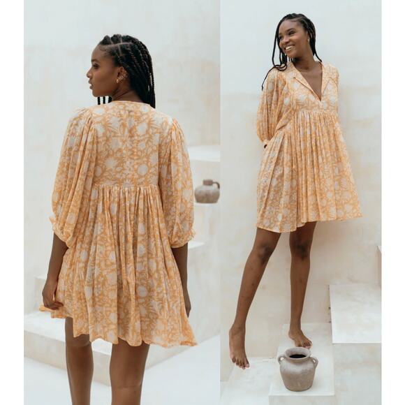 Daughters of IndiaKyra Mini Dress in TangerineSz S